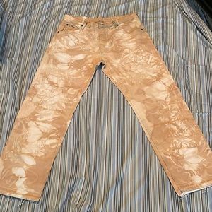Men’s Wrangler Tan Acid Wash Jeans 36x30